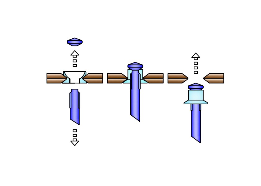 抽空拉钉示意图 抽空拉钉示意图